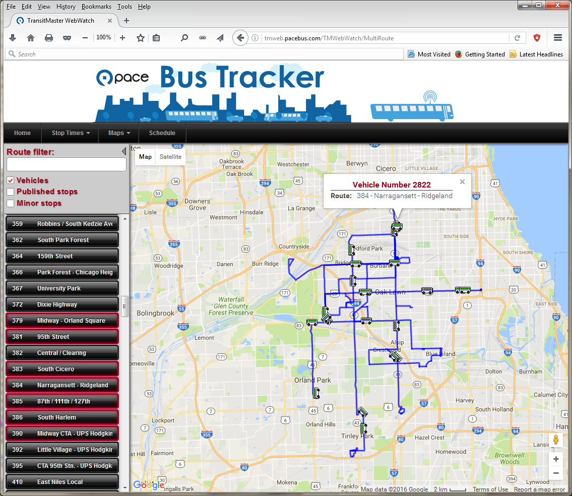 pace bus trip planner